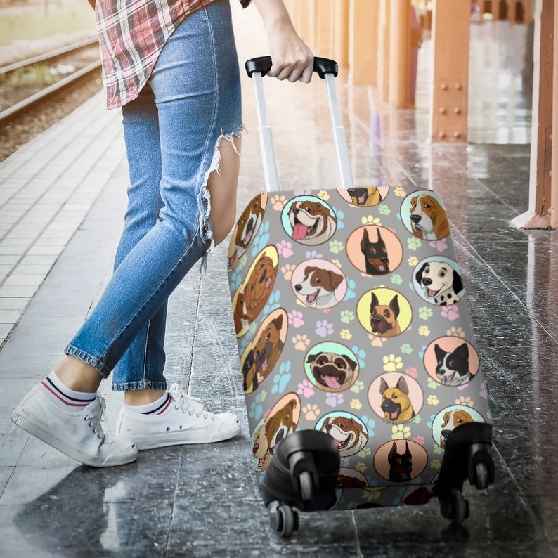 Dogs Galore Spandex Luggage Cover Suitcase Protector Nearkii