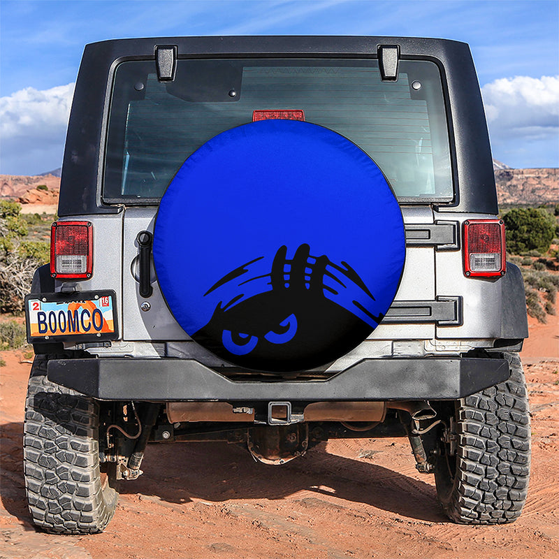 Evil Monster Peeping Peek A Boo Funny Blue Jeep Car Spare Tire Covers Gift For Campers Nearkii