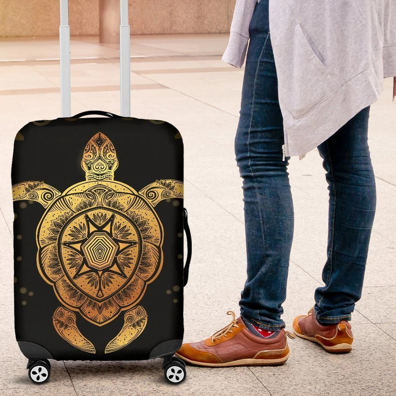 Golden Sea Turtle Luggage Cover Suitcase Protector Nearkii