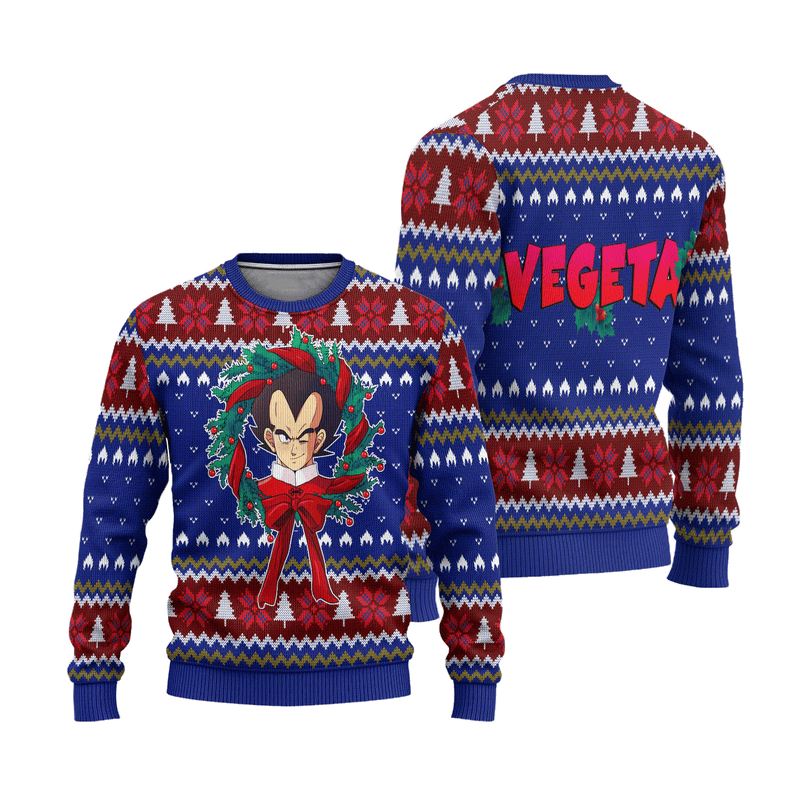 Vegeta Dragon Ball Z Anime Ugly Christmas Sweater Xmas Gift Nearkii