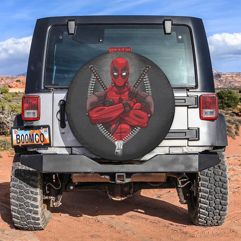 Deadpool Zipper Car Spare Tire Gift For Campers Nearkii
