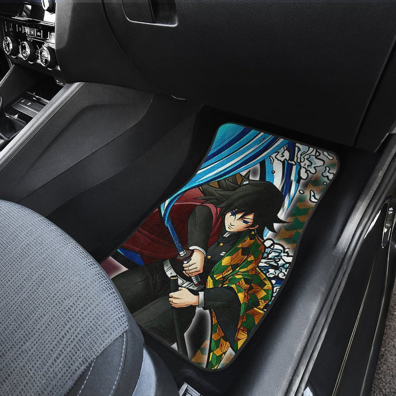 Demon Slayer Tanjiro And Giyuu Car Floor Mats Custom Water Breathing Anime Car Accessories Nearkii