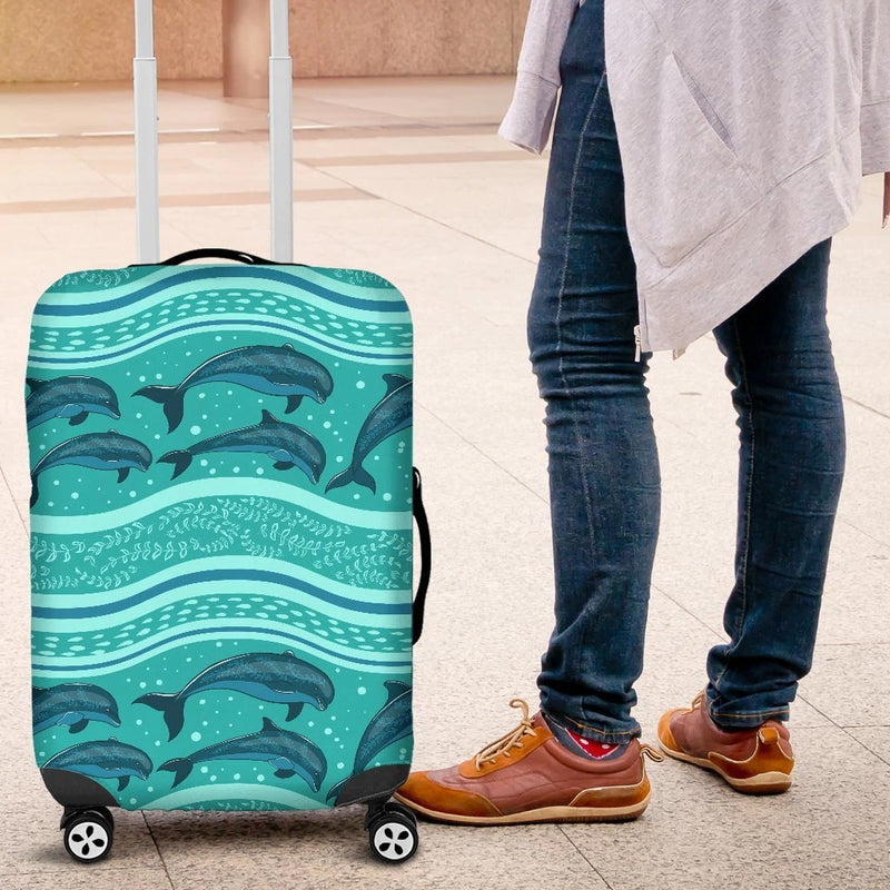 Dolphin Pattern Luggage Cover Suitcase Protector Nearkii