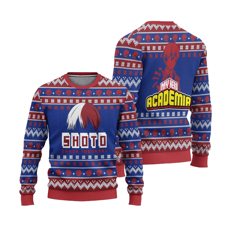 Todoroki My Hero Academia Anime Ugly Christmas Sweater Xmas Gift Nearkii