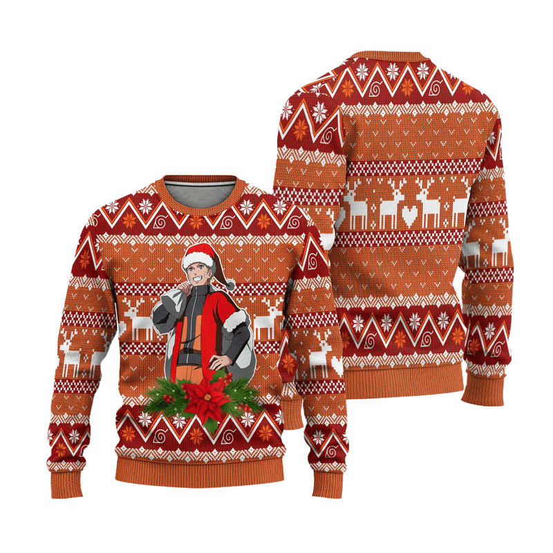 Naruto Uzumaki Ugly Christmas Sweater Custom Naruto Anime Xmas Gift Nearkii
