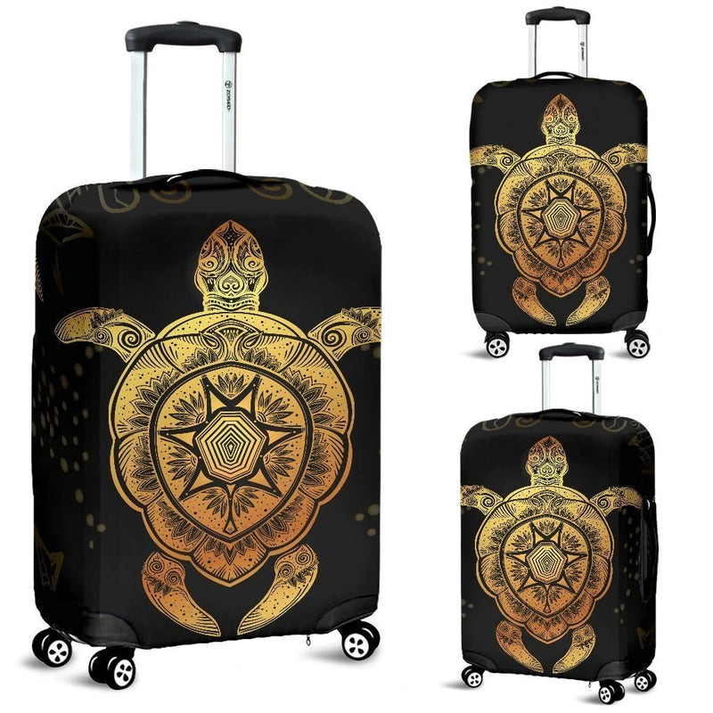 Golden Sea Turtle Luggage Cover Suitcase Protector Nearkii