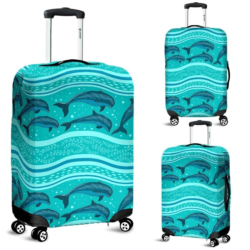 Dolphin Pattern Luggage Cover Suitcase Protector Nearkii