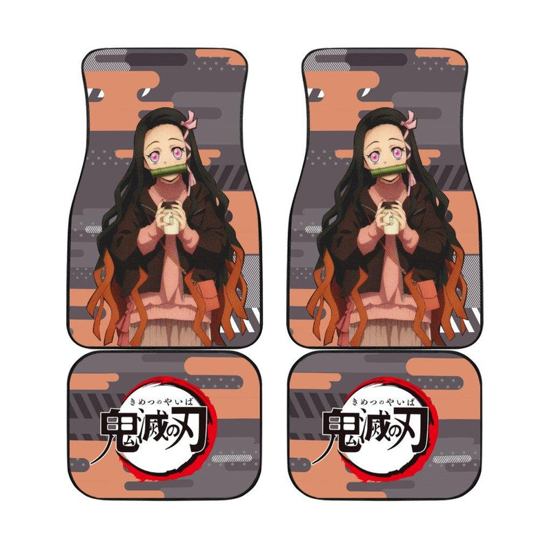 Nezuko Car Floor Mats Demon Slayers AnimeCar Accessories Nearkii