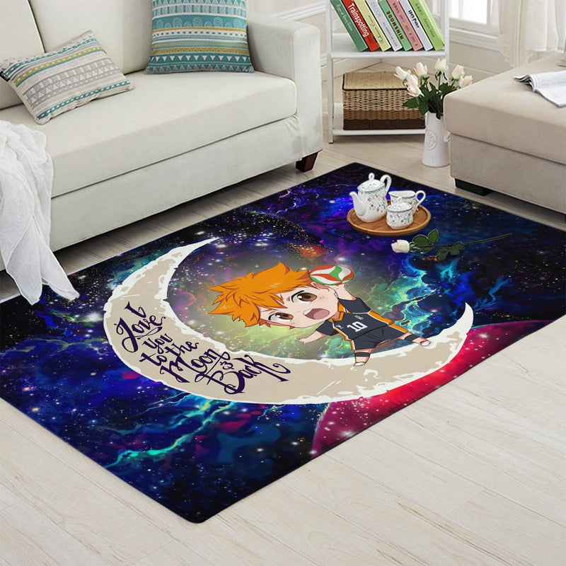Hinata Haikyuu Love You To The Moon Galaxy Carpet Rug Home Room Decor Nearkii
