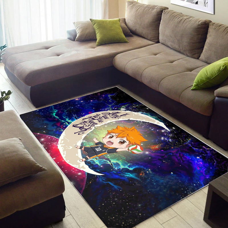 Hinata Haikyuu Love You To The Moon Galaxy Carpet Rug Home Room Decor Nearkii