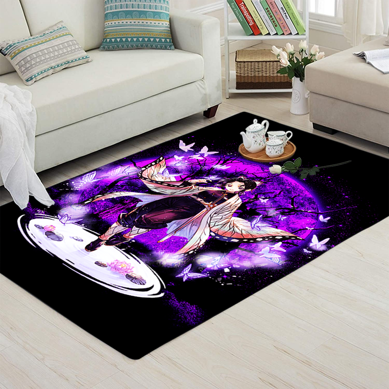 Shinobu Demon Slayer Moonlight Area Carpet Rug Home Decor Bedroom Living Room Decor Nearkii