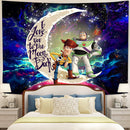Woody And Buzz Toy Story Love To The Moon Galaxy Tapestry Room Decor Nearkii