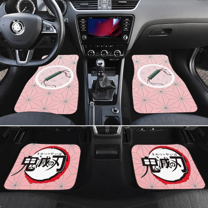 Custom Nezuko Demon Slayers Car Floor Mats Anime Car Accessories Nearkii