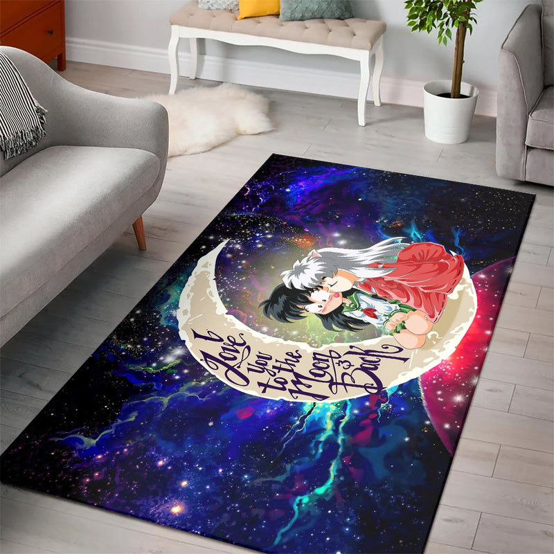 Inuyasha Love You To The Moon Galaxy Carpet Rug Home Room Decor Nearkii