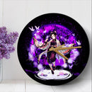 Shinobu Demon Slayer Moonlight Wood Wall Clock Nearkii