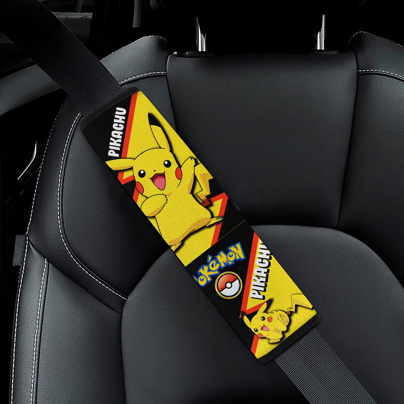 Pikachu car seat belt covers Anime Pokemon Custom Car Accessories Nearkii