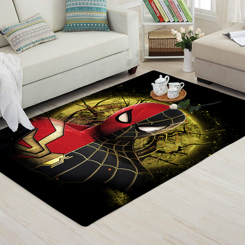 Spider Man Black Suit No Way Home Moonlight Area Carpet Rug Home Decor Bedroom Living Room Decor Nearkii