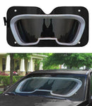 Power Rangers Wild Force Black Ranger Custom Car Auto Sunshade Windshield Accessories Decor Gift Nearkii