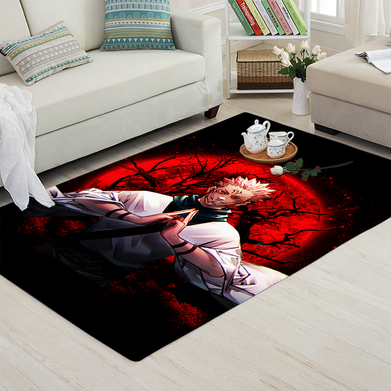 Sukuna Jujutsu Kaisen Moonlight Area Carpet Rug Home Decor Bedroom Living Room Decor Nearkii