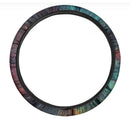 Teal Orange Universe Galaxy Space Print Car Steering Wheel Cover Nearkii