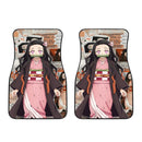 Nezuko Art Car Foor Mats Demon Slayers Anime Car Accessories Nearkii
