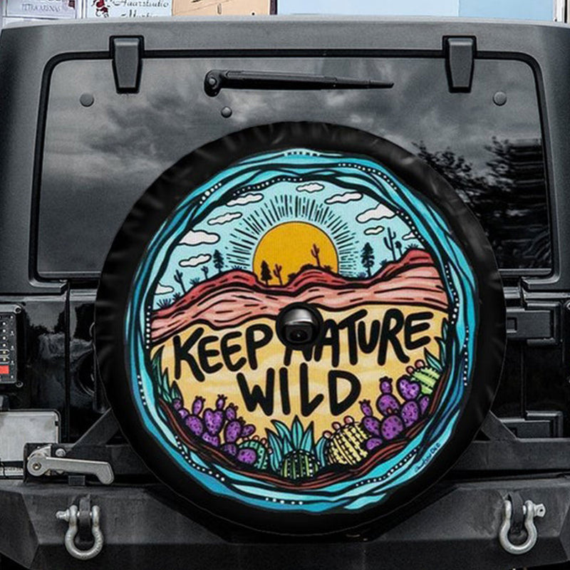 Keep Natural Wild Jeep Car Spare Tire Cover Gift For Campers Nearkii