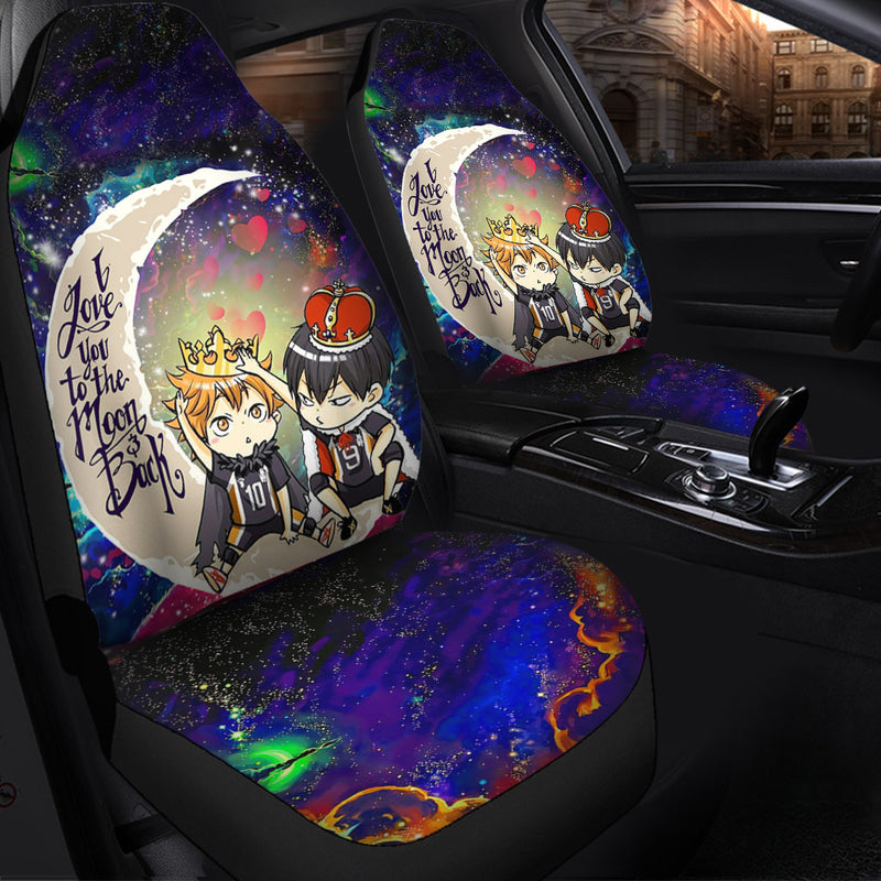 Hinata And Tobio Haikyuu Love You To The Moon Galaxy Car Seat Covers