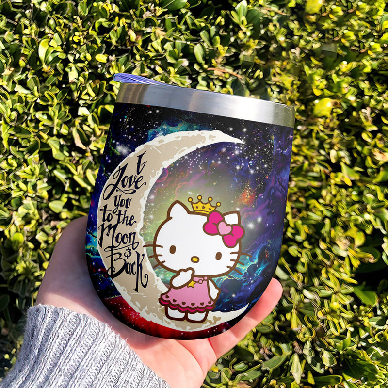 Hello Kitty Love You To Moon And Back Premium Wine Tumbler Nearkii