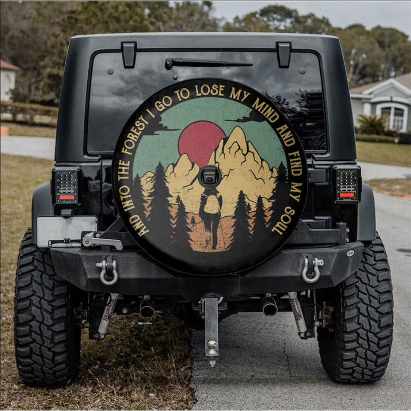 Camper Girl And Into The Forest I Go Car Spare Tire Cover Gift For Campers Nearkii
