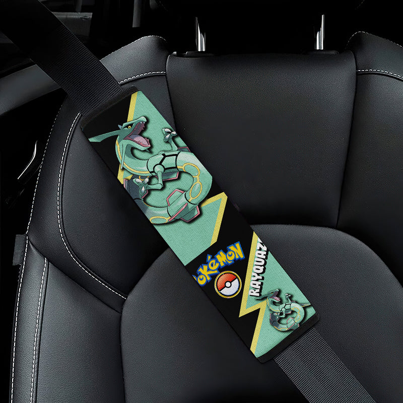 Rayquaza car seat belt covers Anime Pokemon Custom Car Accessories Nearkii