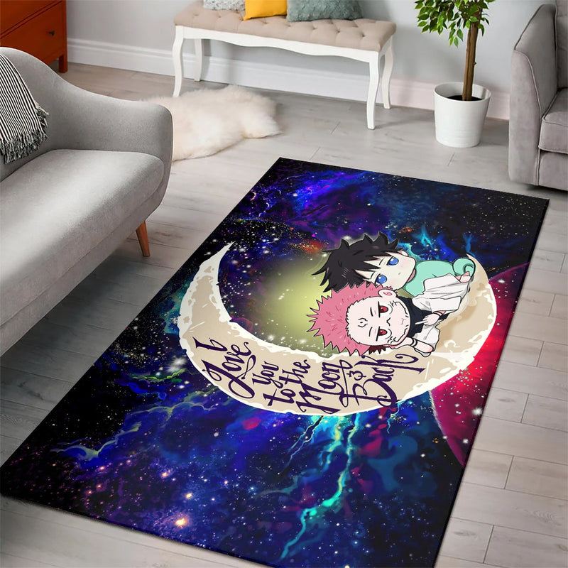 Jujutsu Kaisen Gojo Sukuna Love You To The Moon Galaxy Carpet Rug Home Room Decor Nearkii