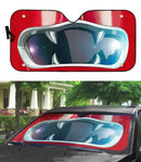 Power Rangers Wild Force Red Ranger Custom Car Auto Sunshade Windshield Accessories Decor Gift Nearkii