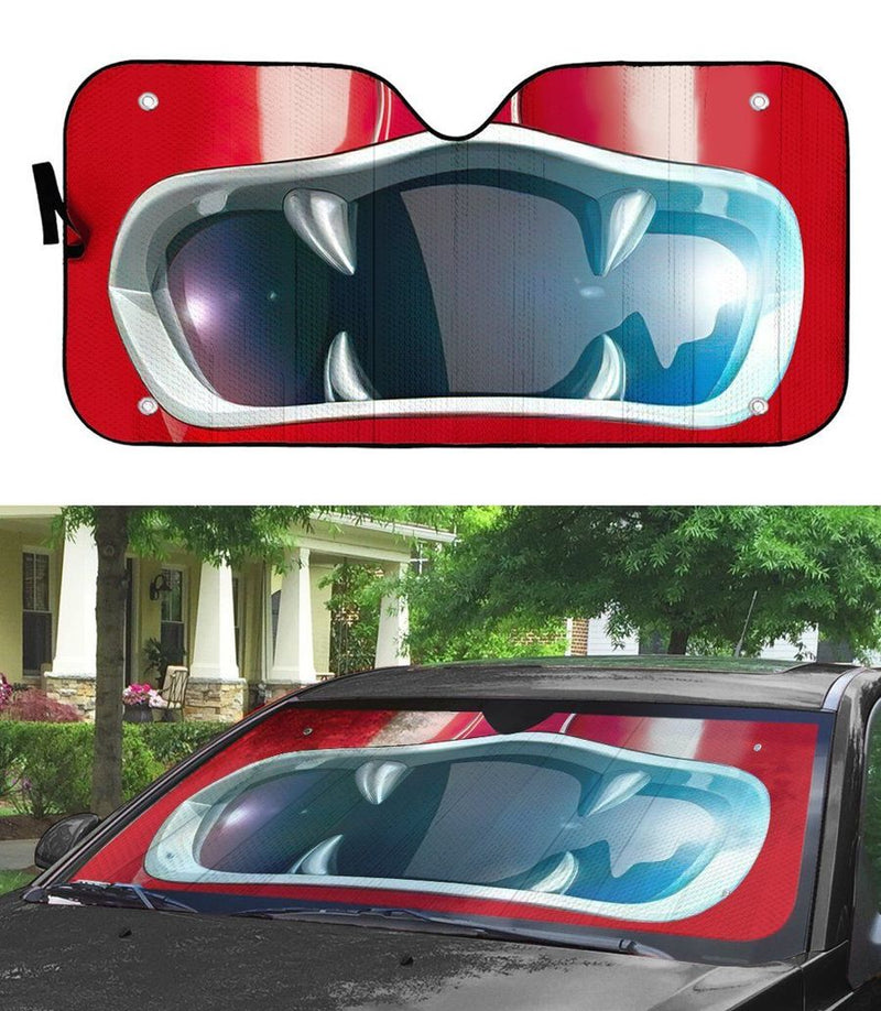 Power Rangers Wild Force Red Ranger Custom Car Auto Sunshade Windshield Accessories Decor Gift Nearkii