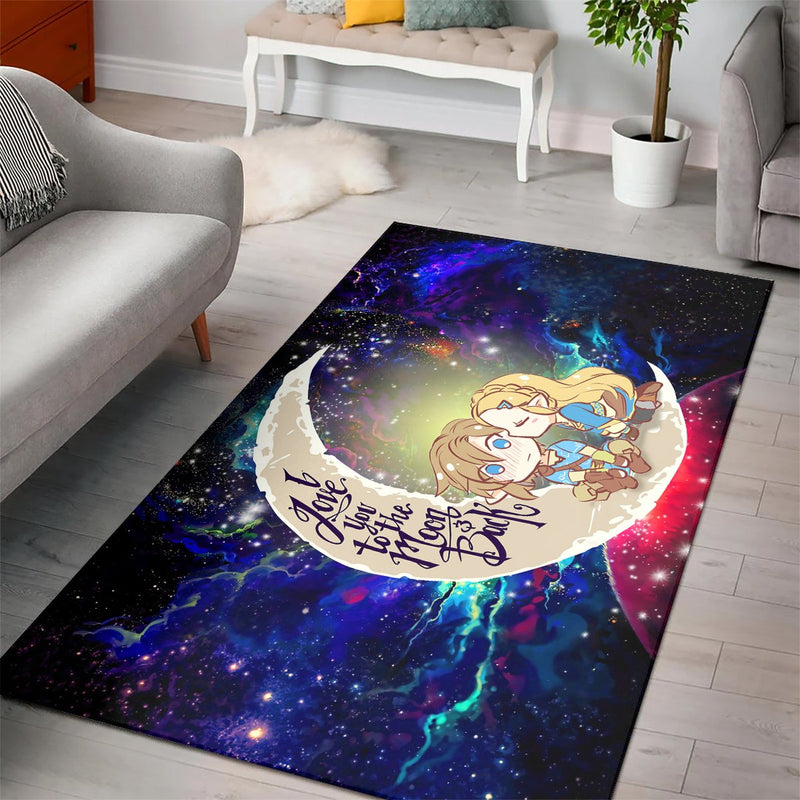 Legend Of Zelda Couple Chibi Couple Love You To The Moon Galaxy Carpet Rug Home Room Decor Nearkii