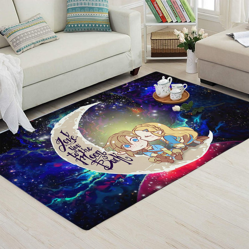 Legend Of Zelda Couple Chibi Couple Love You To The Moon Galaxy Carpet Rug Home Room Decor Nearkii