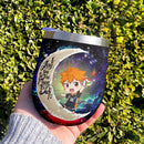 Hinata Haikyuu Love You To Moon And Back Premium Wine Tumbler Nearkii