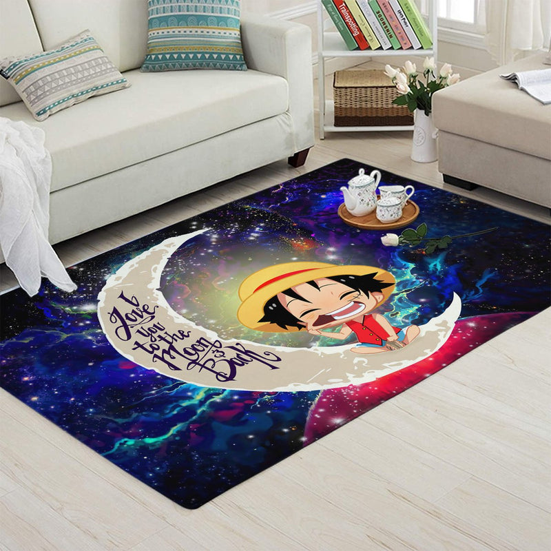 Luffy One Piece Love You To The Moon Galaxy Carpet Rug Home Room Decor Nearkii