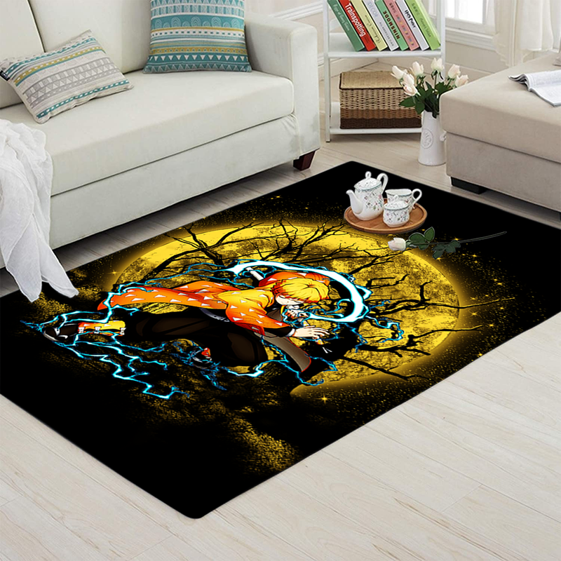 Zenitsu Demon Slayer Moonlight Area Carpet Rug Home Decor Bedroom Living Room Decor Nearkii