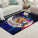 Mario Couple Love You To The Moon Galaxy Carpet Rug Home Room Decor Nearkii