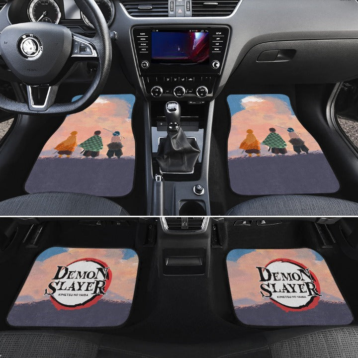 Tanjiro Car Floor Mats Demon Slayer Anime Car Accessories Nearkii