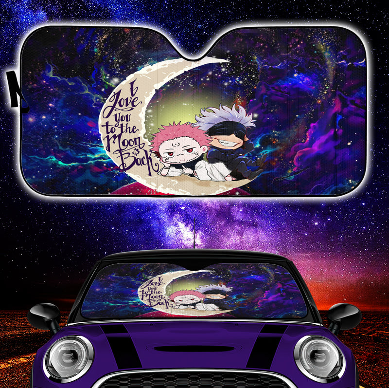 Jujutsu Kaisen Gojo Sakuna Chibi Anime Love You To The Moon Galaxy Car Auto Sunshades Nearkii