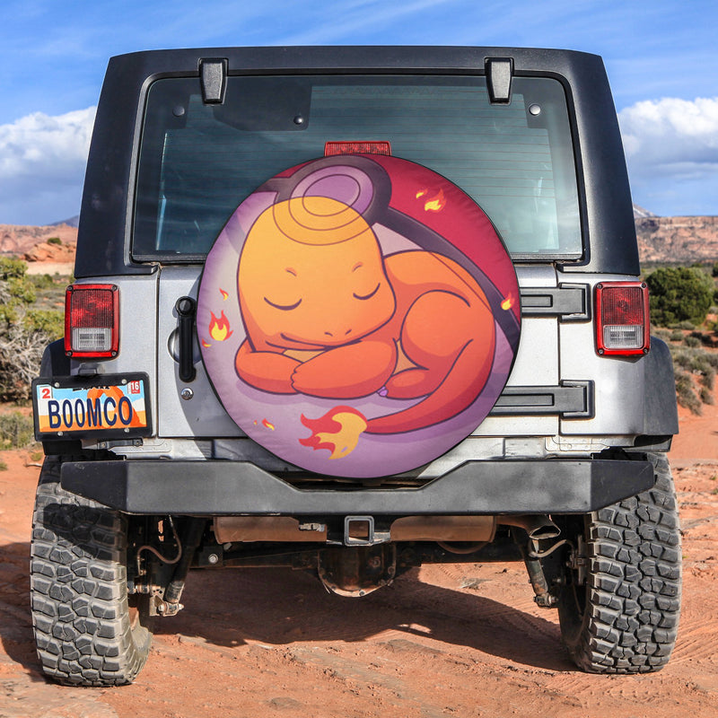 Cute Charmander Pokemon Car Spare Tire Covers Gift For Campers Nearkii