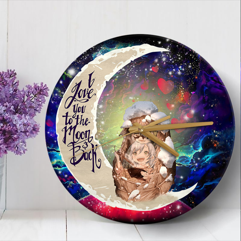 Kimetsu No Yaiba Love You To The Moon Galaxy Wood Wall Clock Nearkii