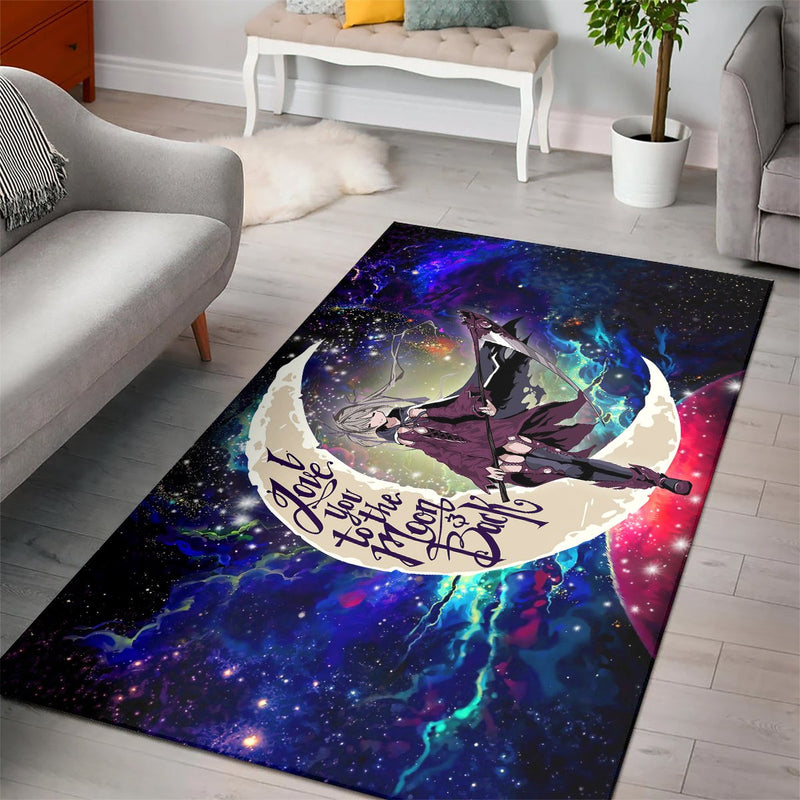 Anime Girl Soul Eater Love You To The Moon Galaxy Carpet Rug Home Room Decor Nearkii
