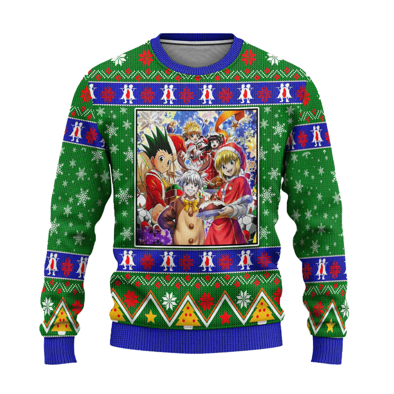 Hunter x Hunter Anime Ugly Christmas Sweater Characters Xmas Gift Nearkii