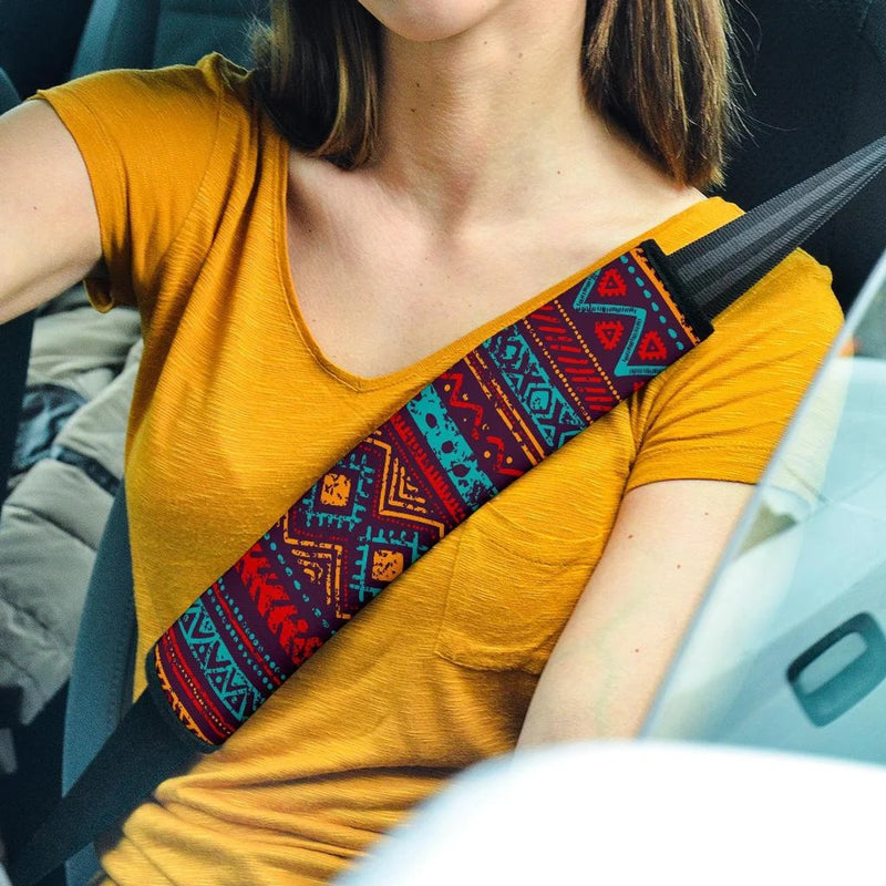 Tribal Geometric Print Car Seat Belt Cover Custom Car Accessories Nearkii