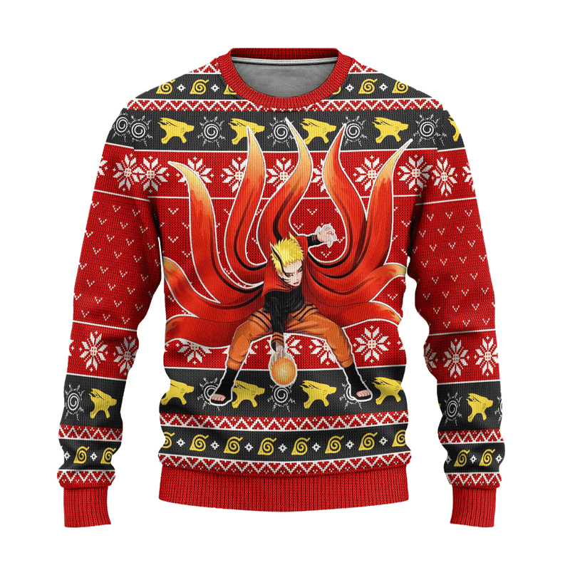Naruto Uzumaki Anime Ugly Christmas Sweater Baryon Mode Xmas Gift Nearkii