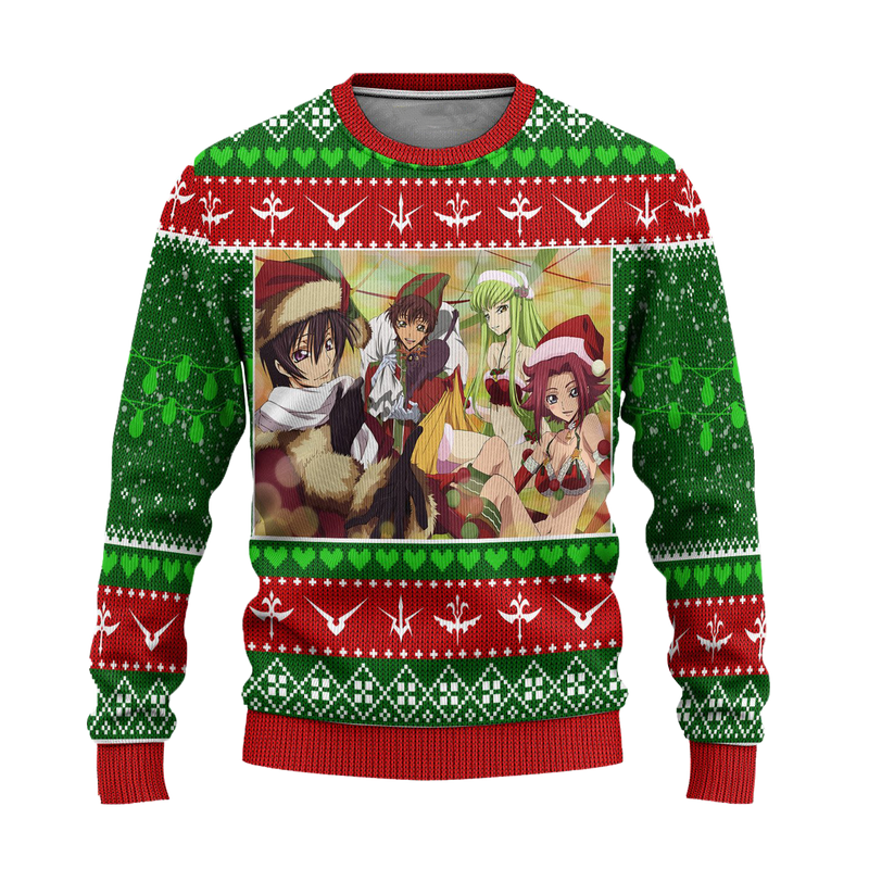 Code Geass Anime Ugly Christmas Sweater Custom Xmas Gift Nearkii