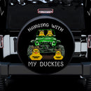 Hanging With My Duckies Green Jeep Car Spare Tire Covers Gift For Campers Nearkii