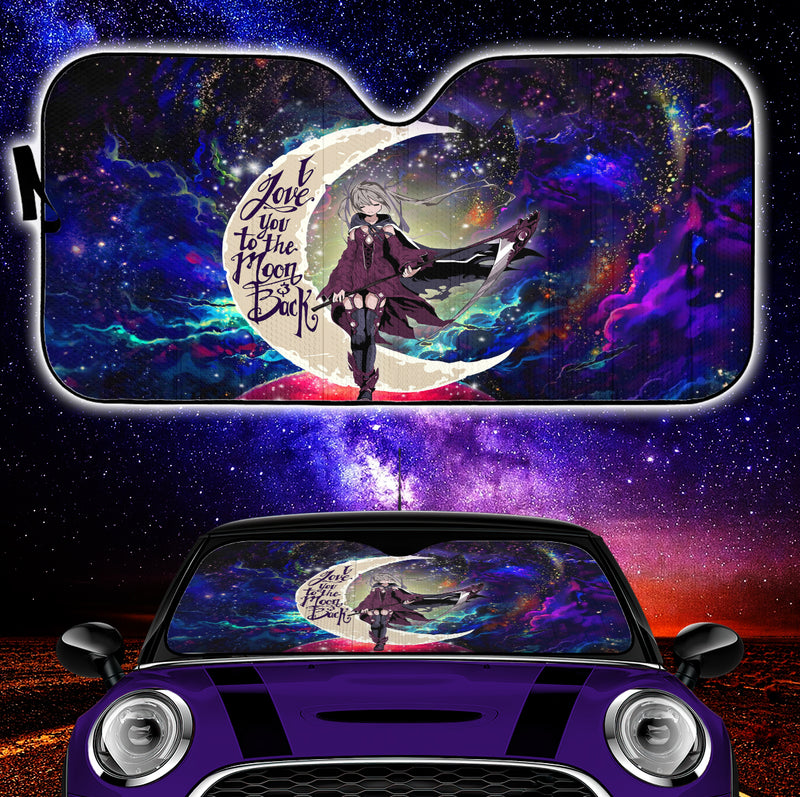 Anime Girl Soul Eater Love You To The Moon Galaxy Car Auto Sunshades Nearkii